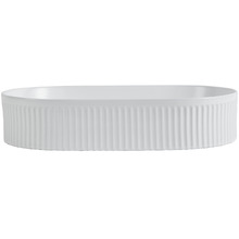 Kiora 580mm Matte White Oval Ceramic Above Counter Basin